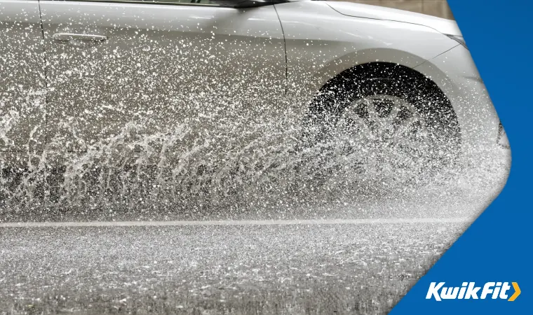 spray and large puddles can affect driving